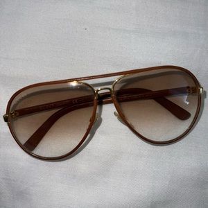 RARE Gucci Aviator Sunglasses GG 2887/s UYZS6 LEATHER